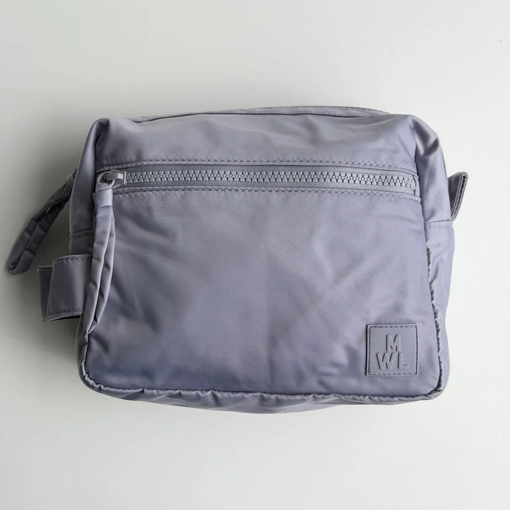 Madewell MWL Nylon Toiletry Bag Purple Travel Pouch Organizer Case